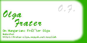 olga frater business card